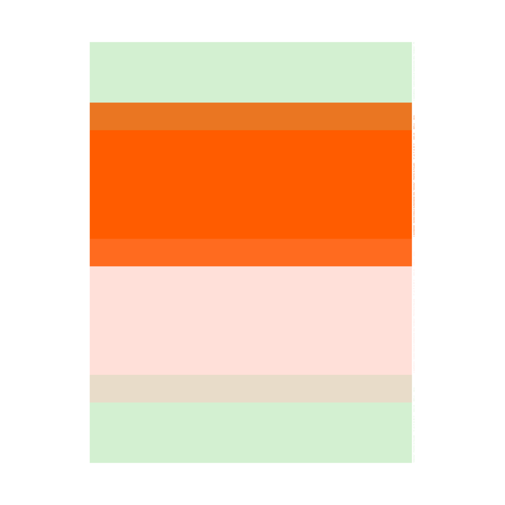 Hennika bomullstyg, Orange-light pink-sage