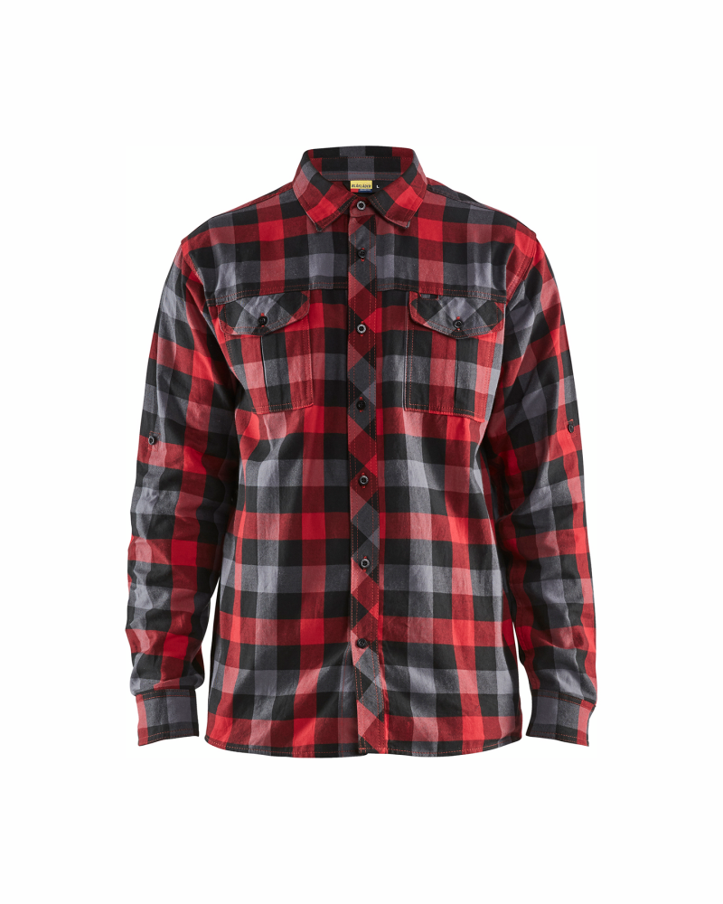 FLANELLSKJORTA 3299 1152 RÖD/SVART XS