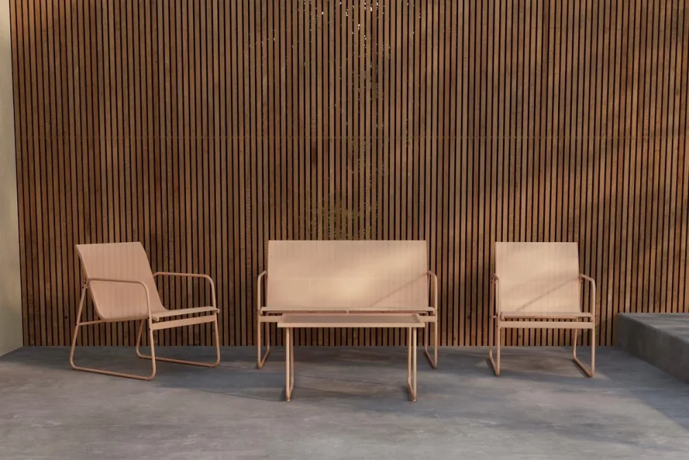 Soffgrupp Scopello 2-sits Soffa + 2 Fåtöljer med bord Utomhus