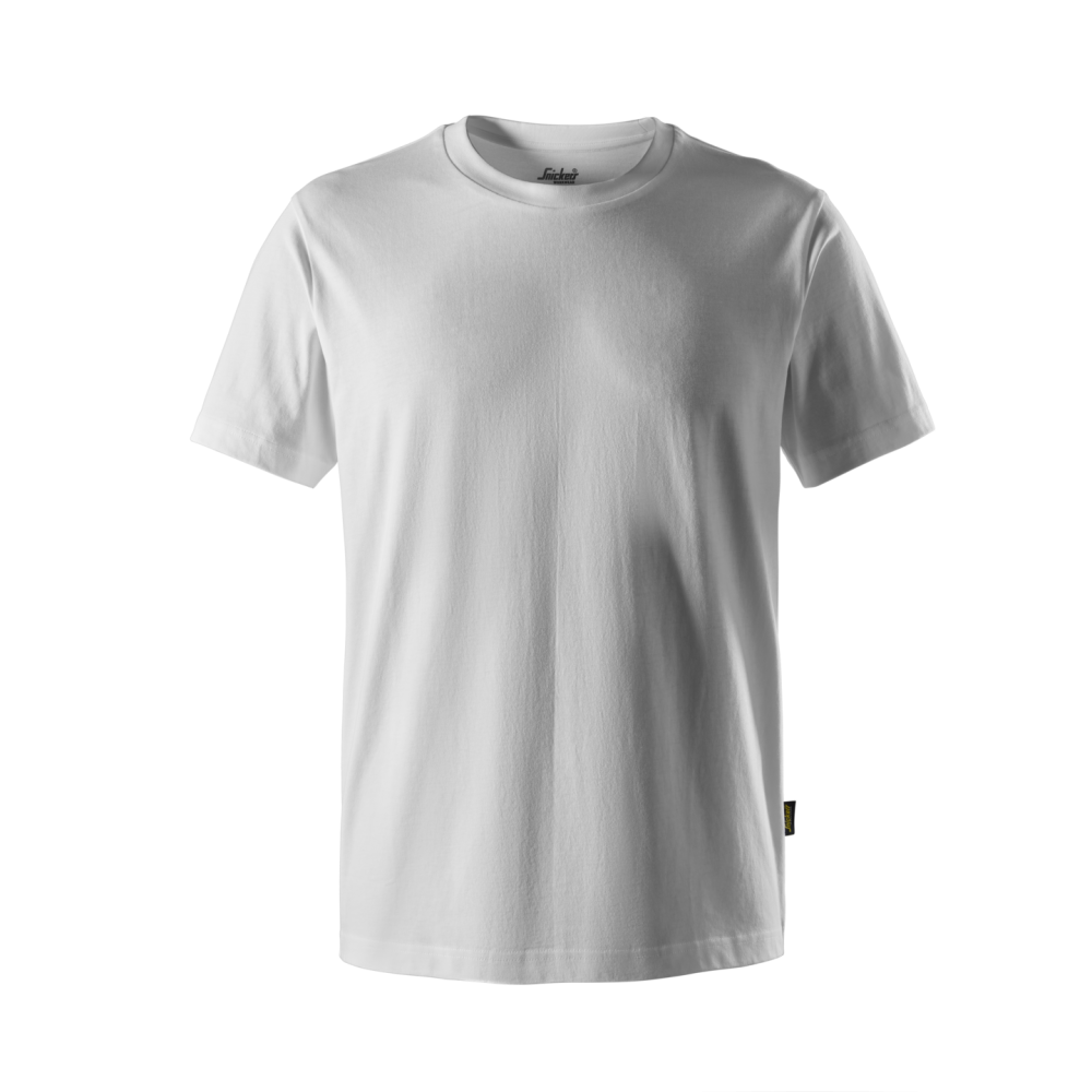 T-SHIRT KLASSISK BOMULL VIT STL M