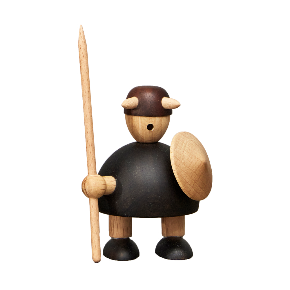 The vikings of Denmark träfigur Small, Stained beech