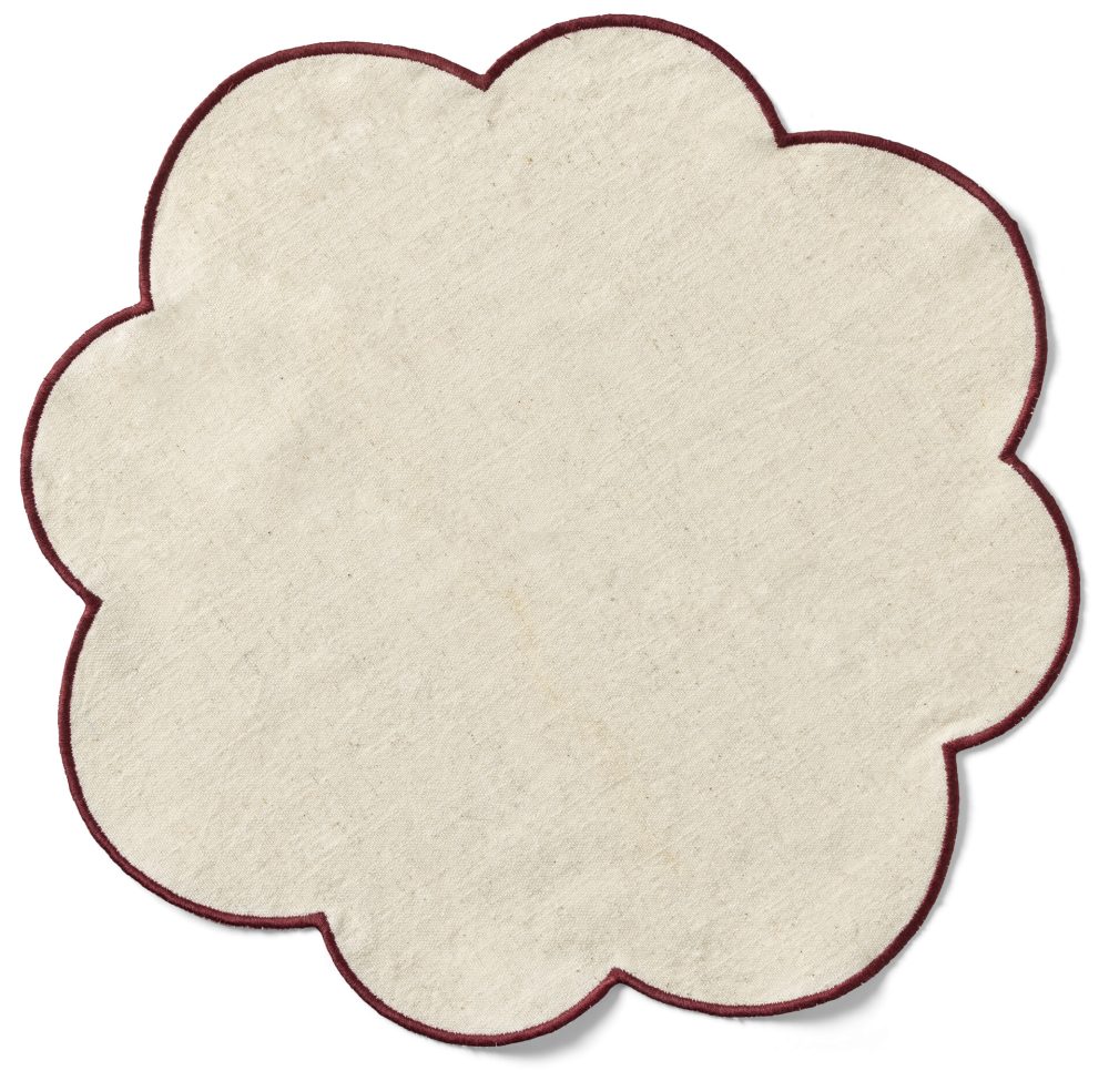 Lia Tablett/servett i bomull/lin, 2-pack, Ø40 cm