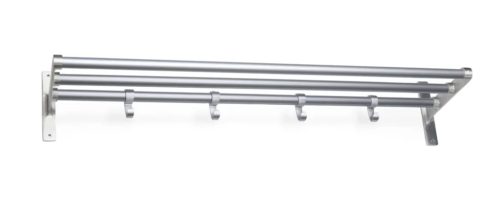 Habo Elegant Hatthylla Aluminium/svart, 600 mm