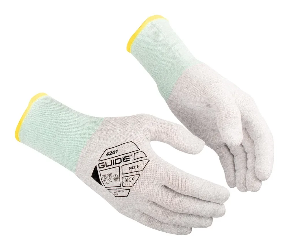 Guide Gloves 4201 Handske nylon, ESD, antistat, touch 5