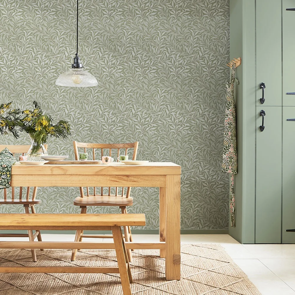 Graham & Brown William Morris At Home 124248 Tapet Willow Bough Sage Grön/multi