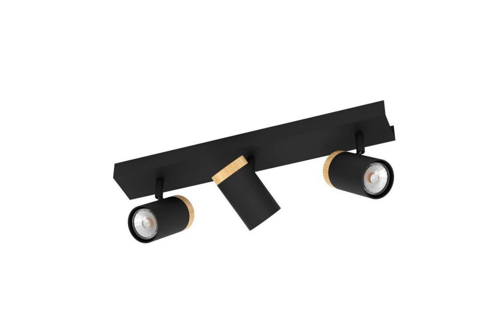 LED-spotlight Eglo Cartagena Svart/Trä 3 Lampor