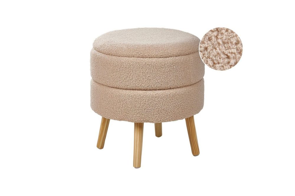 Pall Okaton Beige/ljust trä