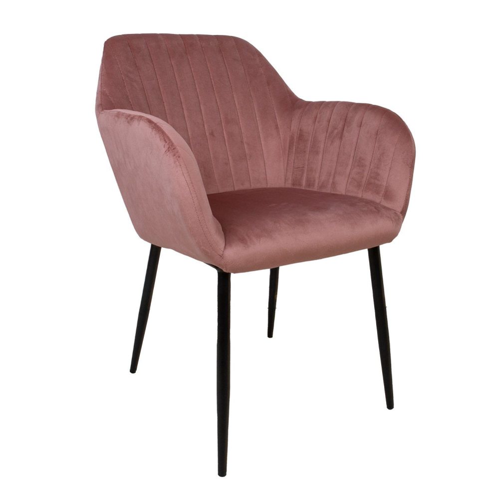 Stol Evelin rosa sammet