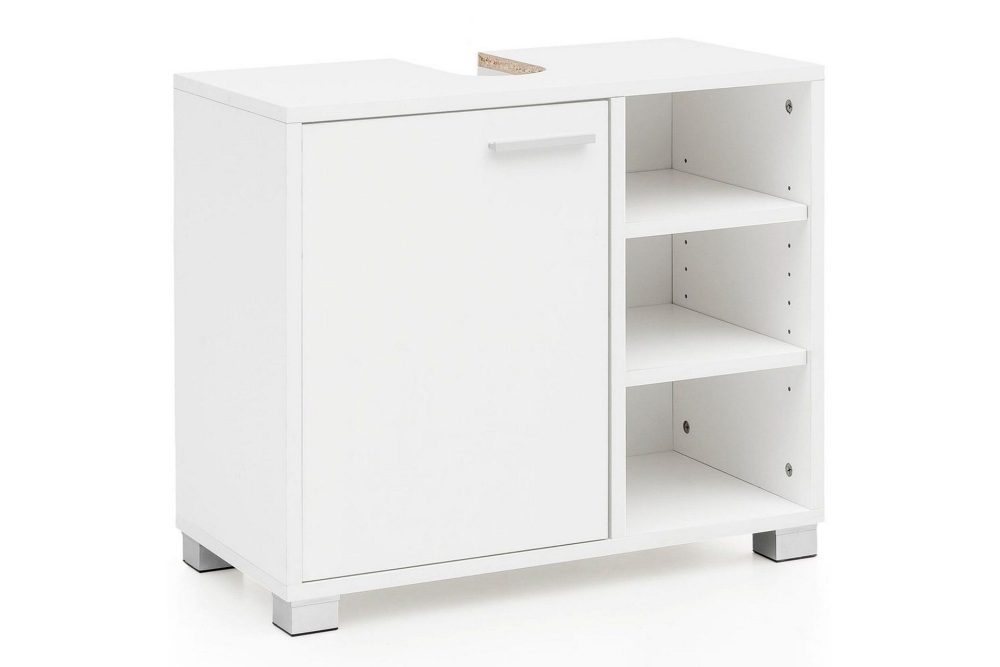 Tvättställsskåp Wohnling Folierad spånskiva 1 dörr 3 förvaringshyllor modern