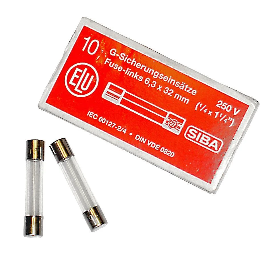 SIBA 7005960.20 Finsäkring 6 x 32 mm, snabb, 10-pack 20 A