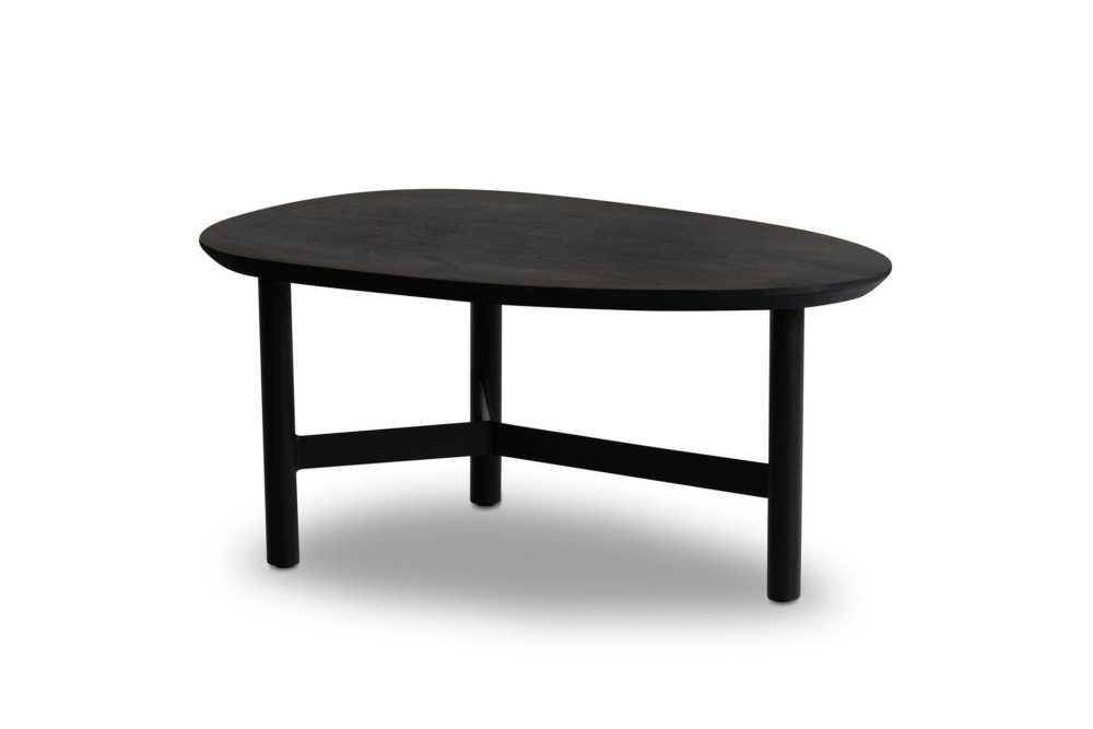 Soffbord Wohnling Massivt trä njurformad 3-bensram modern