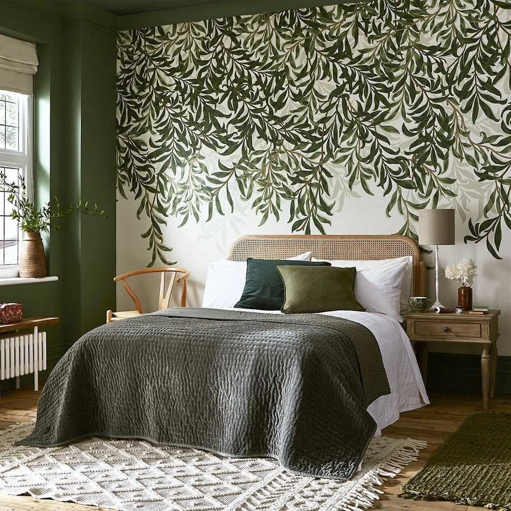 Graham & Brown William Morris At Home 125364 Tapet Willow Bough Greens Fixed Size Mural Blå/multi