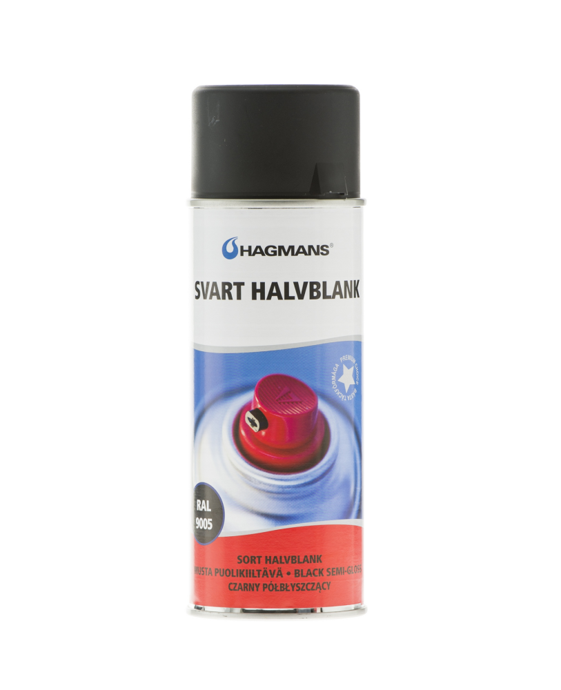 SPRAYFÄRG HAGMANS SVA HB 400ML SVART HALVBLANK