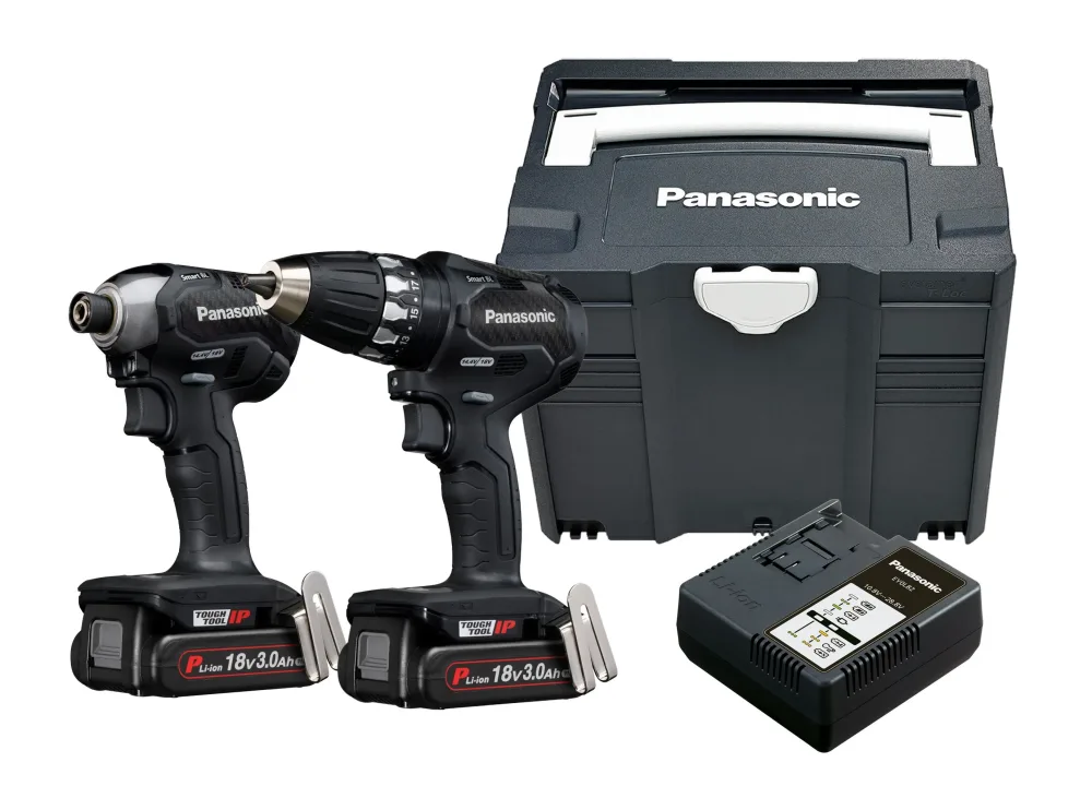 Panasonic EYC231PN EYC231LJ2G32 Verktygspaket med borrskruvdragare och slagskruvdragare