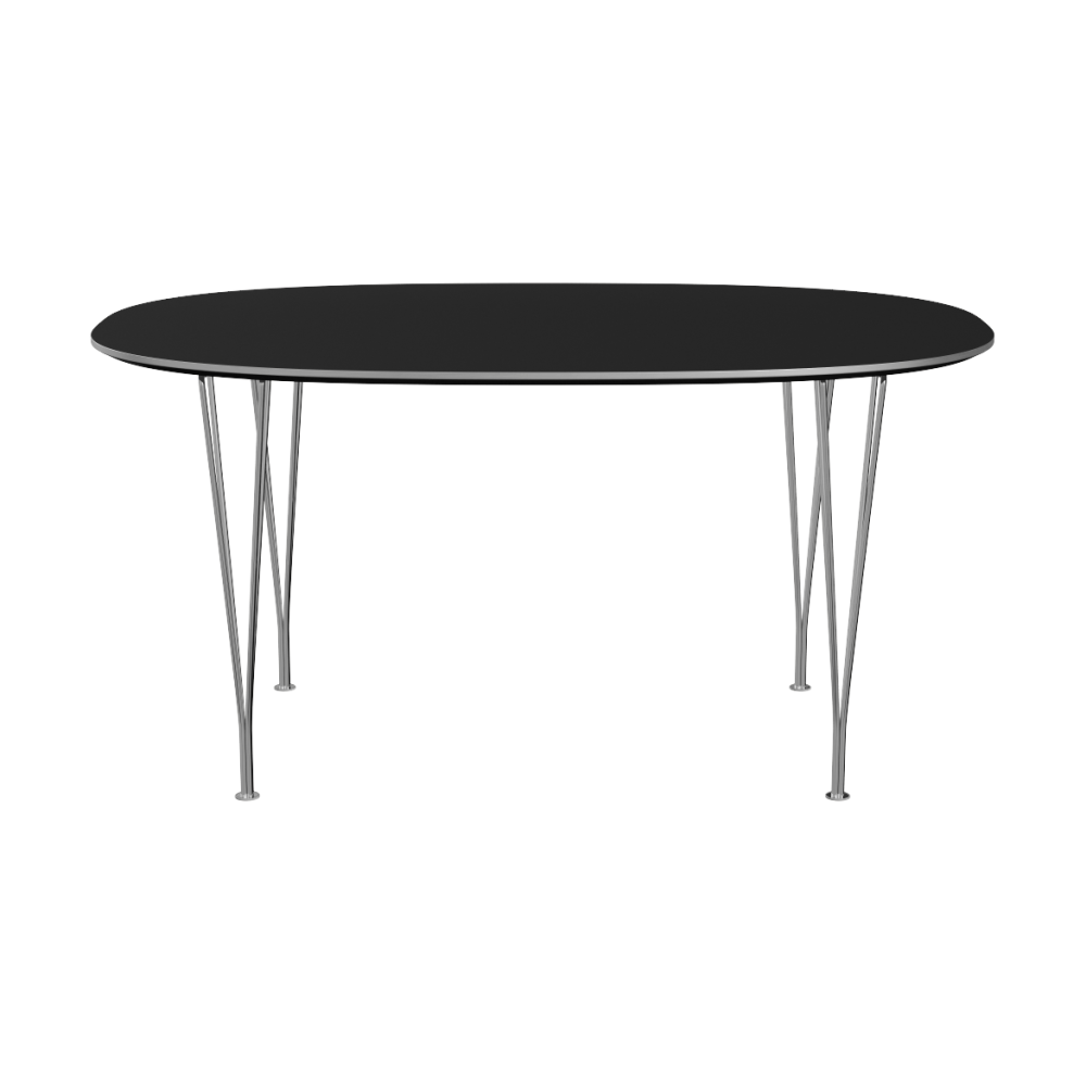 Superellipse B619 matbord, Black, 150x100x72 cm
