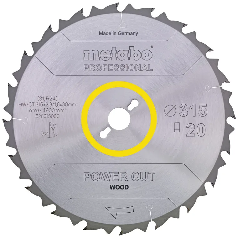 Metabo 628016000 Sågklinga 315x30 mm 24T