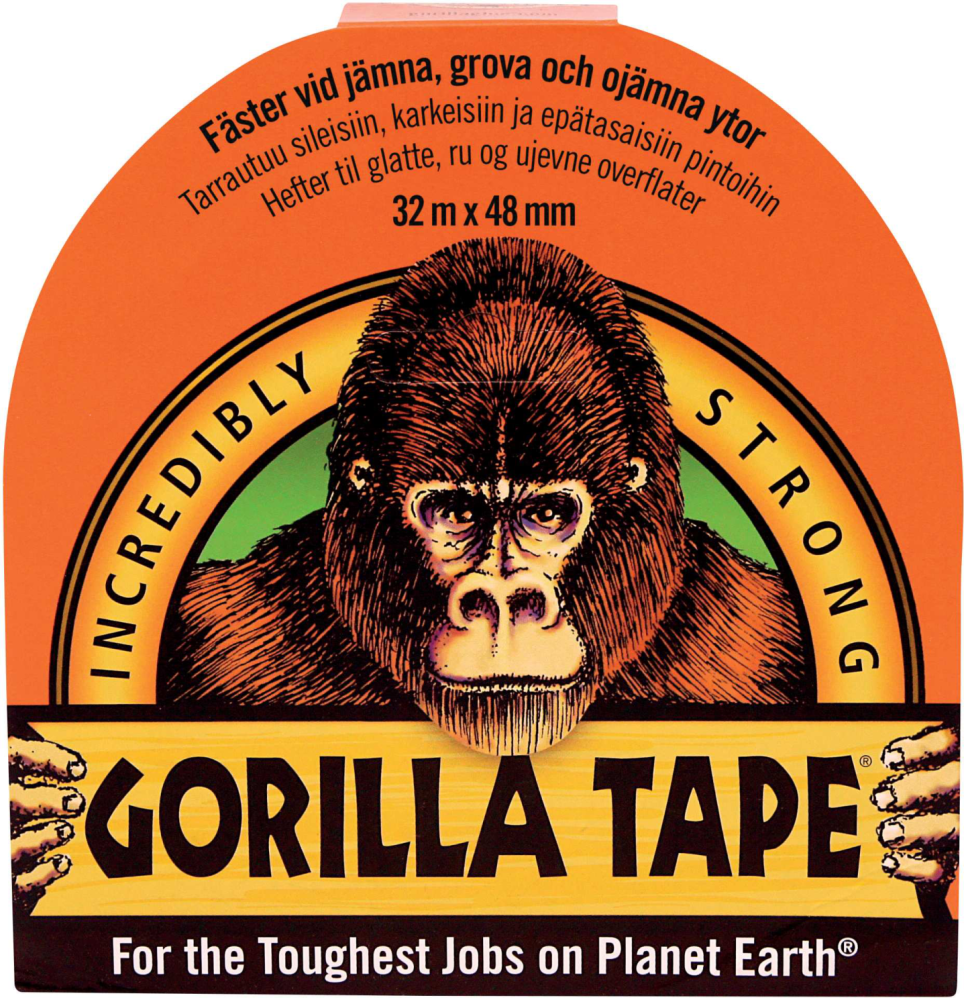 VÄVTEJP GORILLA SVART 48MMX32M