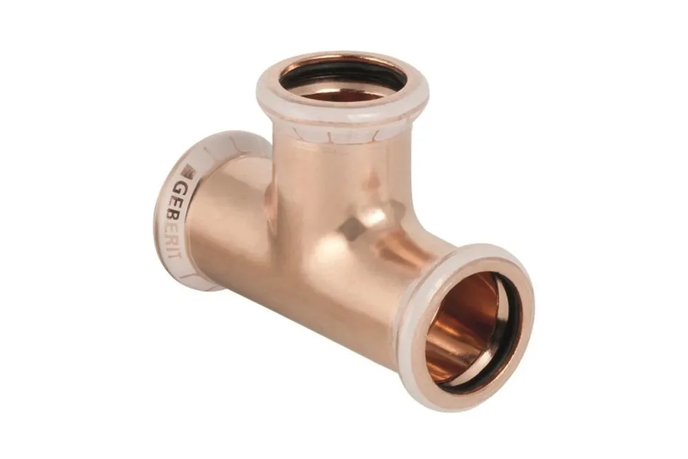 Geberit 1768298 T-rör pressas med M-backar 22 x 22 x 22 mm - Bild 2