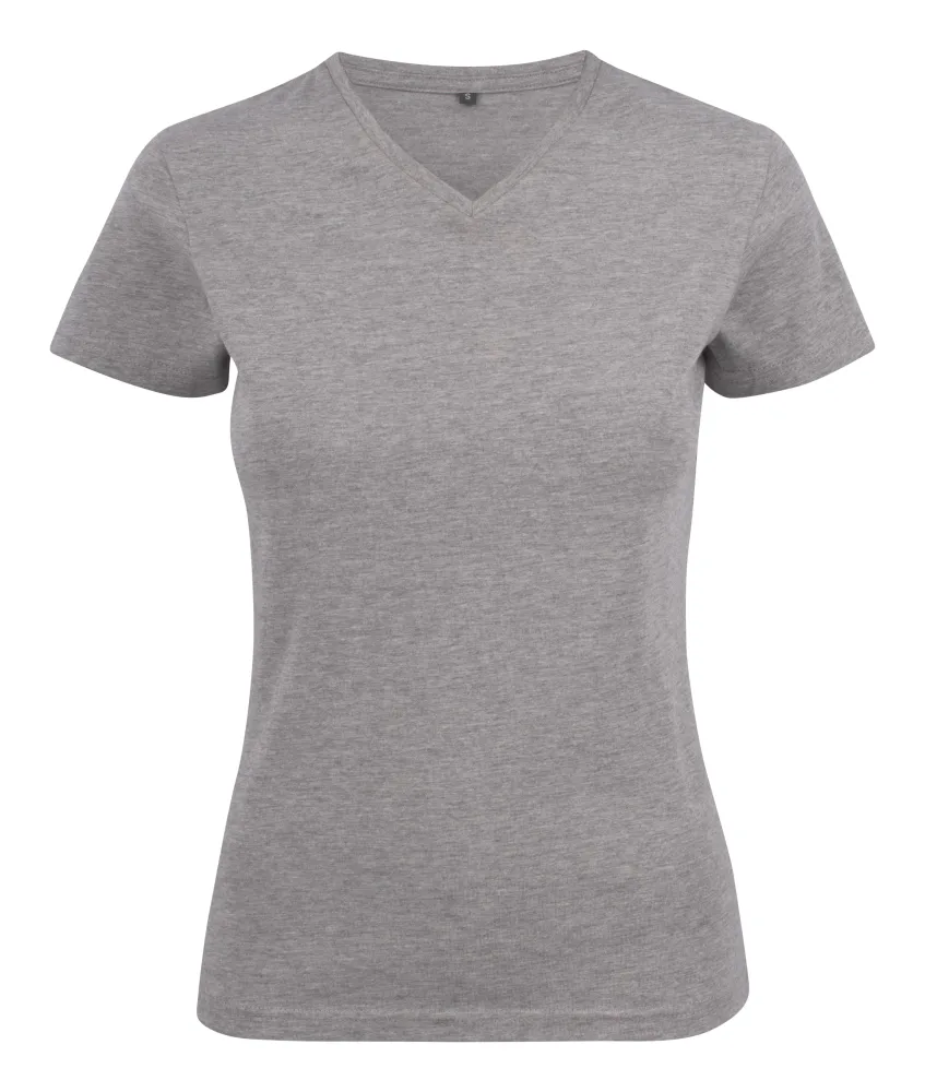 Printer Heavy V-neck Lady T-shirt Grön Grön - Bild 2