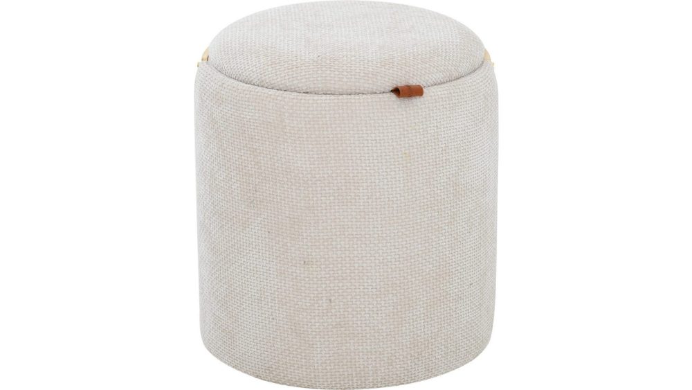 Serano Puff med trähandtag 40 cm Rund