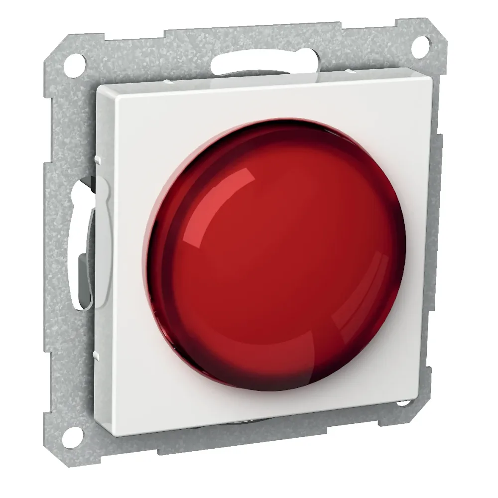 Schneider Electric Exxact Ljussignal E10, vit Röd lins