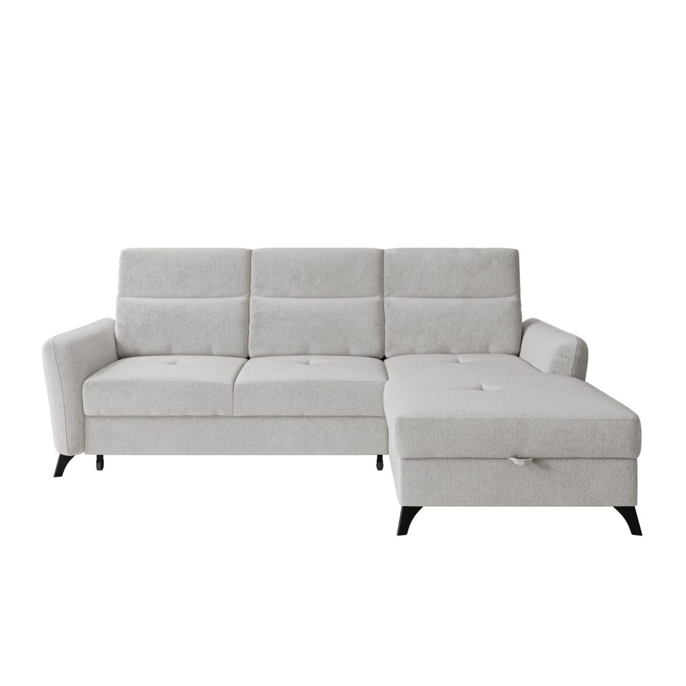 Sies 3-sits Bäddsoffa divan höger med förvaring