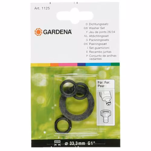 Kjøp Gardena Pakningssett, 3 stk. O-ring, 1 stk. Flat 3/4"