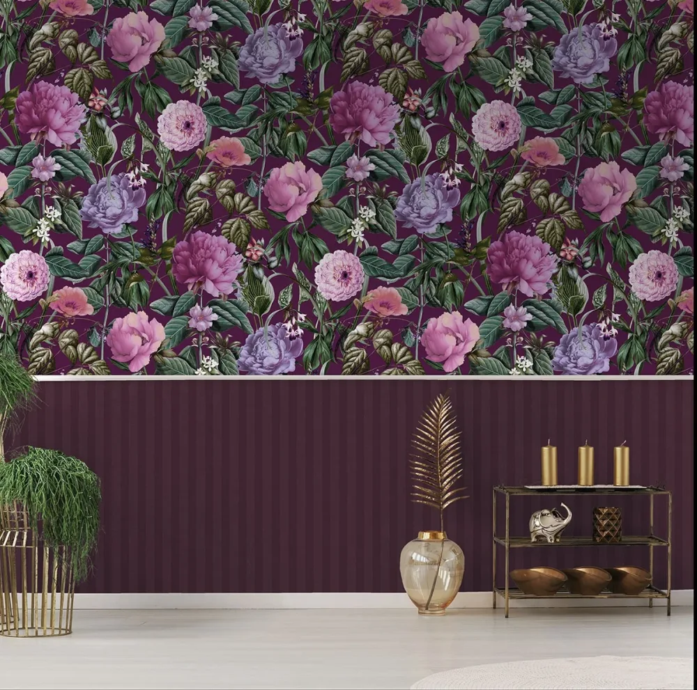 Holden Decor Utopia II 99428 Tapet Botanicus Berry Lila/multi