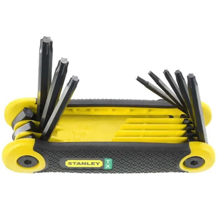 STANLEY 2-69-266 Torxnyckelsats hopfällbar, 8 delar, T9-T40