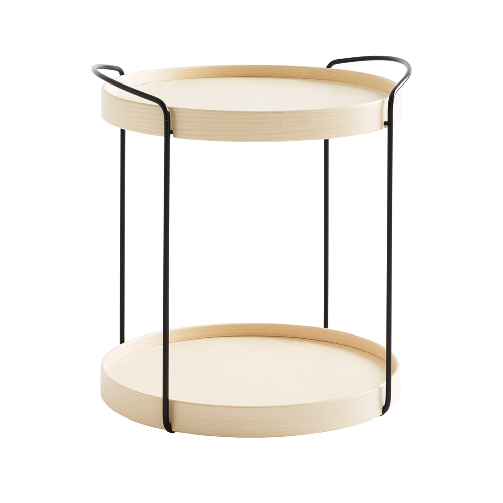 Trayo brickbord Ø50 cm ask, Svart stativ