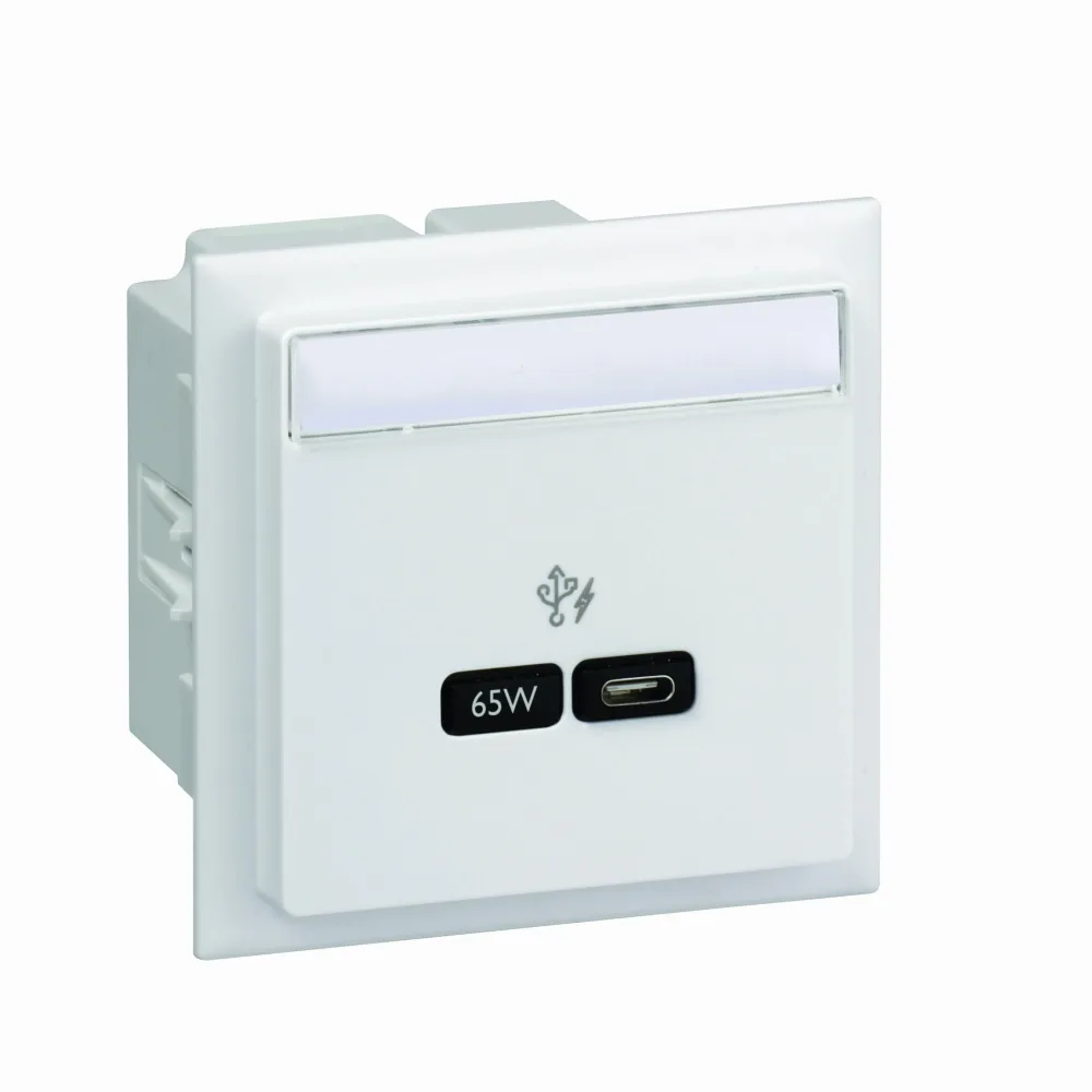 Schneider Electric Unica+ USB-laddare Typ C, 65W Aluminium - Bild 2