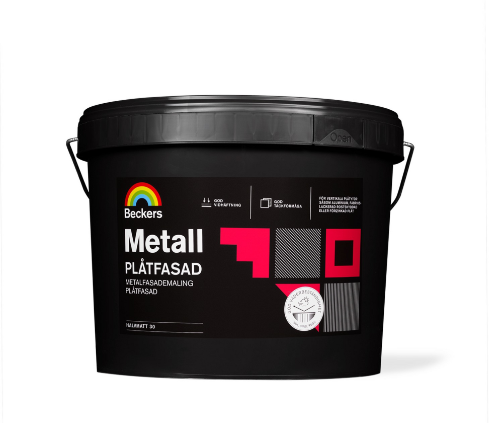 PLÅTFASADFÄRG METALL BAS C 9L