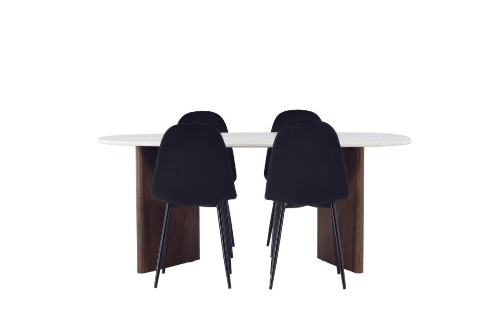 Grönvik Matgrupp 180 cm Oval med 4 Polar Stolar
