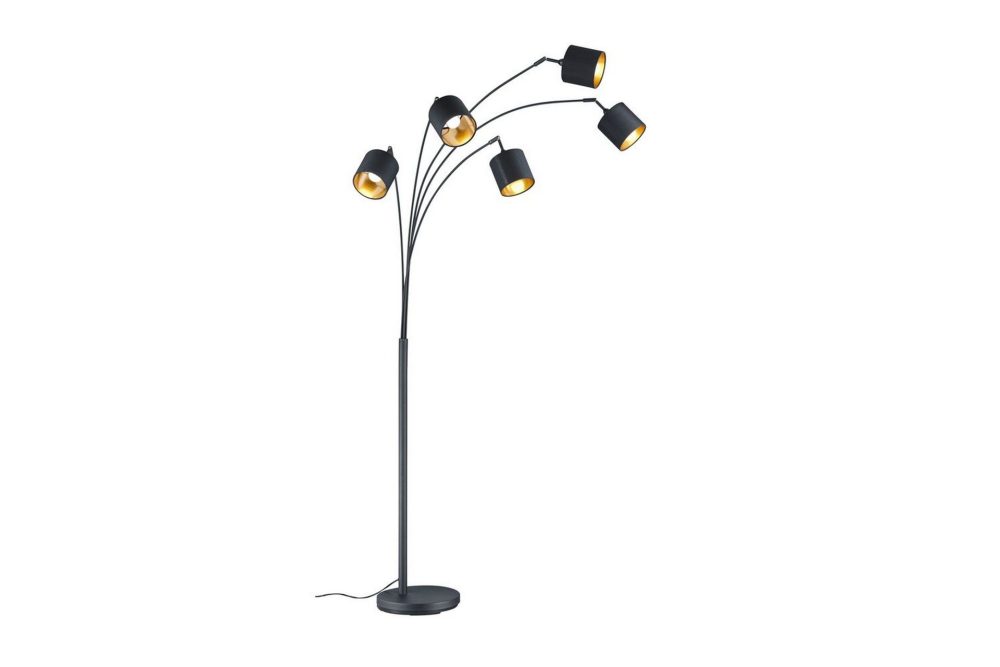 Golvlampa TRIO Tommy Böjd Mattsvart