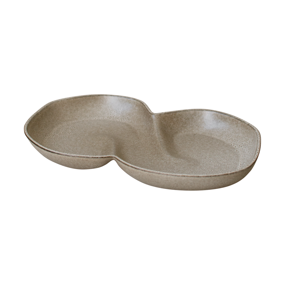 Bun uppläggningsfat 18x30 cm, Beige