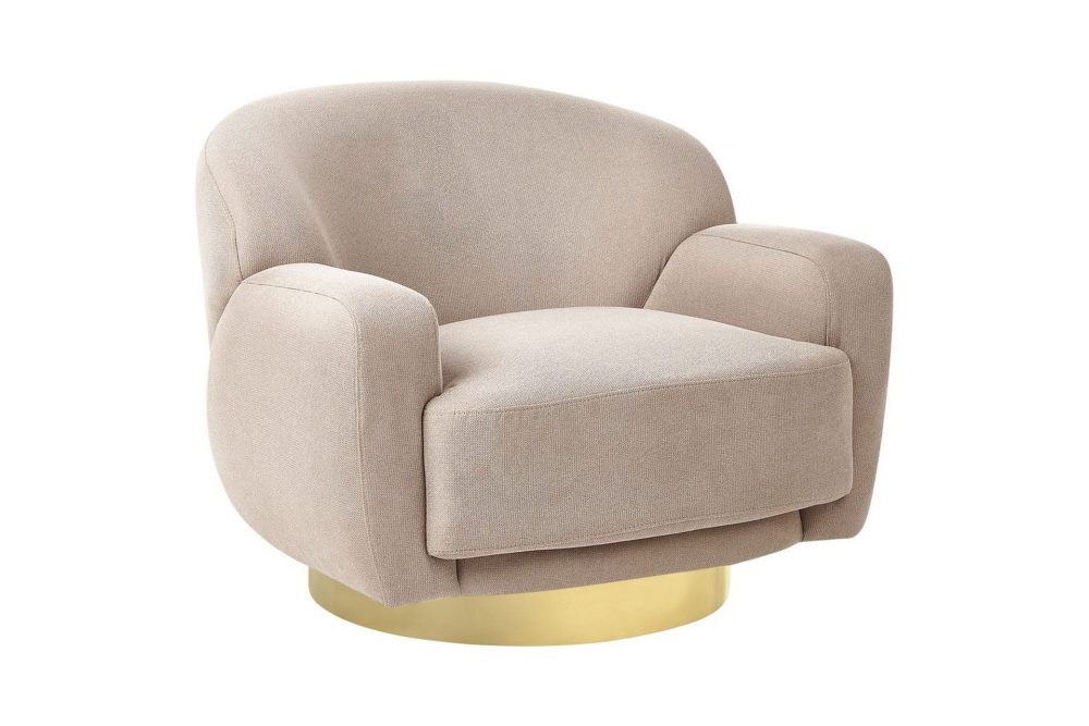 Fåtölj Lejre Taupe/guld