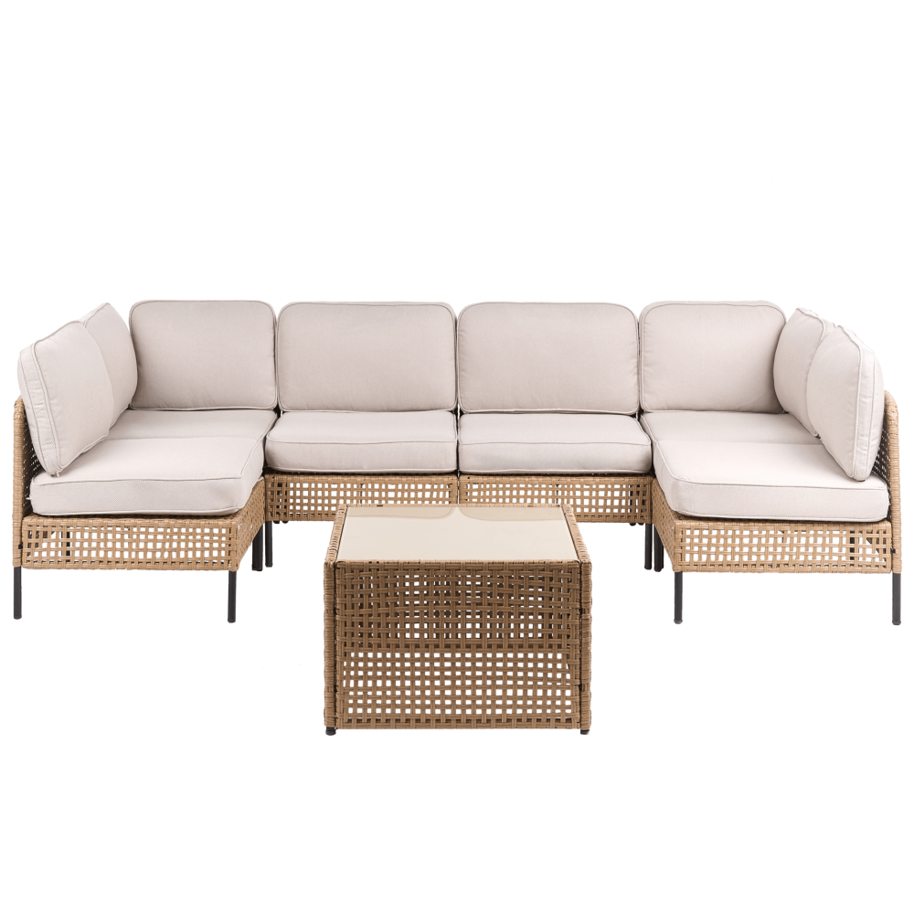 U-Formad Soffa utomhus 6-Sits Omegana Modulär Konstrotting