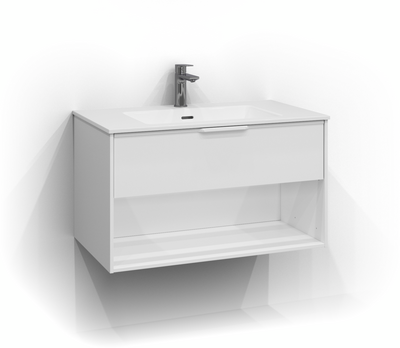 TVÄTTSTÄLLSSKÅP SVEDBERGS EPOS RELIEF VIT 1LÅD ÖPPEN INTHT 80X45,3X45CM