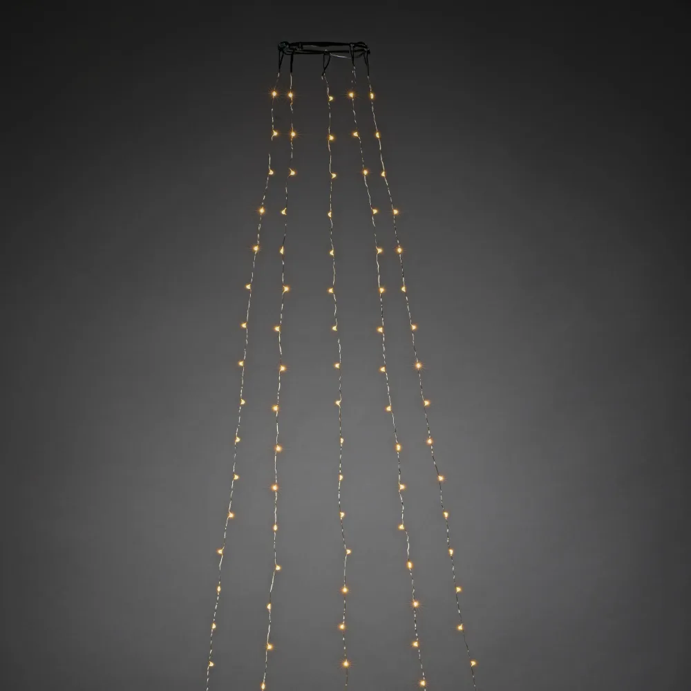 Konstsmide 6577-870 Julgransslinga amber, LED, app, silverfärgad kabel 180 cm