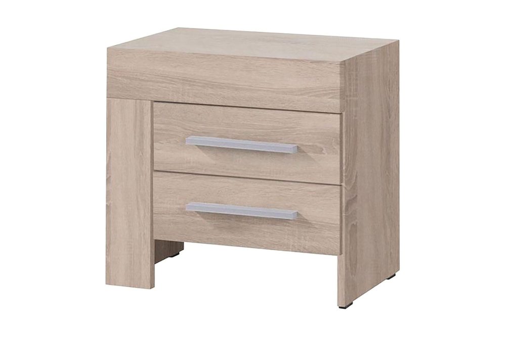 Cezara Sängbord 50 cm Vänster med Förvaring 2 Lådor Bedly Ek