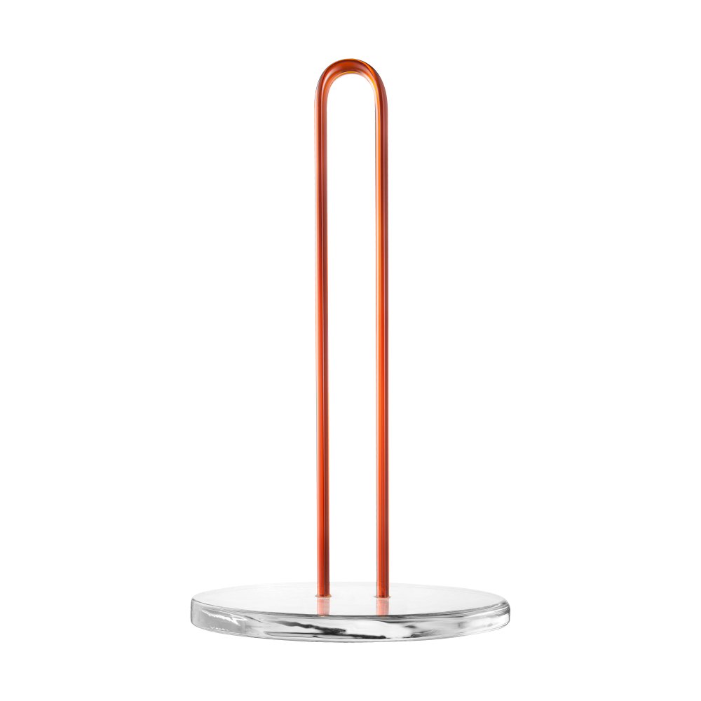 Loop hushållspappershållare 26 cm, Klar-amber