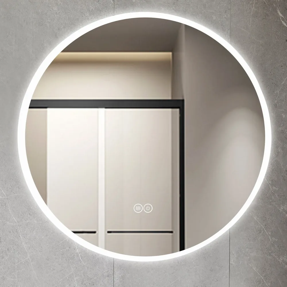 Rund badrumsspegel 100cm med LED-lyse | Anti-fog & touch-styrning