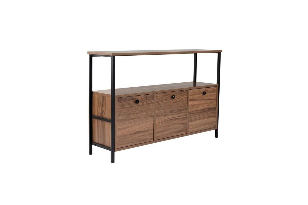 Konsolbord Hemani Valnöt Svart