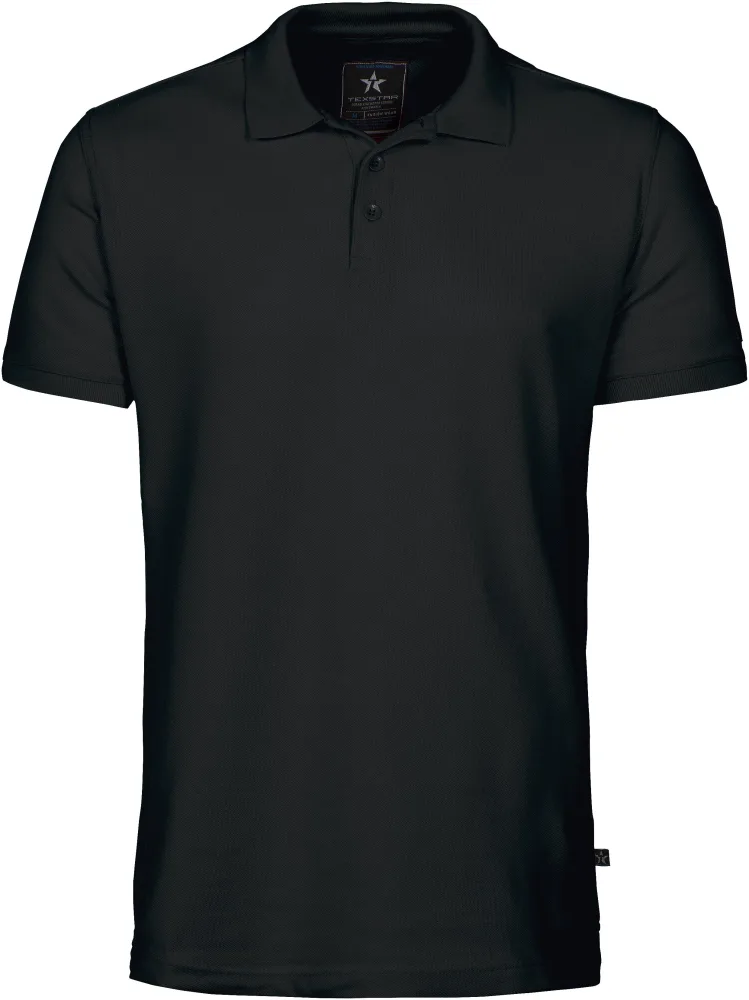 Texstar PS04199000210 Pikétröja svart, bomull/polyester Svart - Bild 2