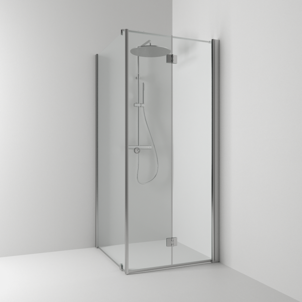 HÖRNDUSCH SVEDBERGS VIK/FAST SK MA/KL 90X90, MATT KLAR INTHT 90X198X90CM