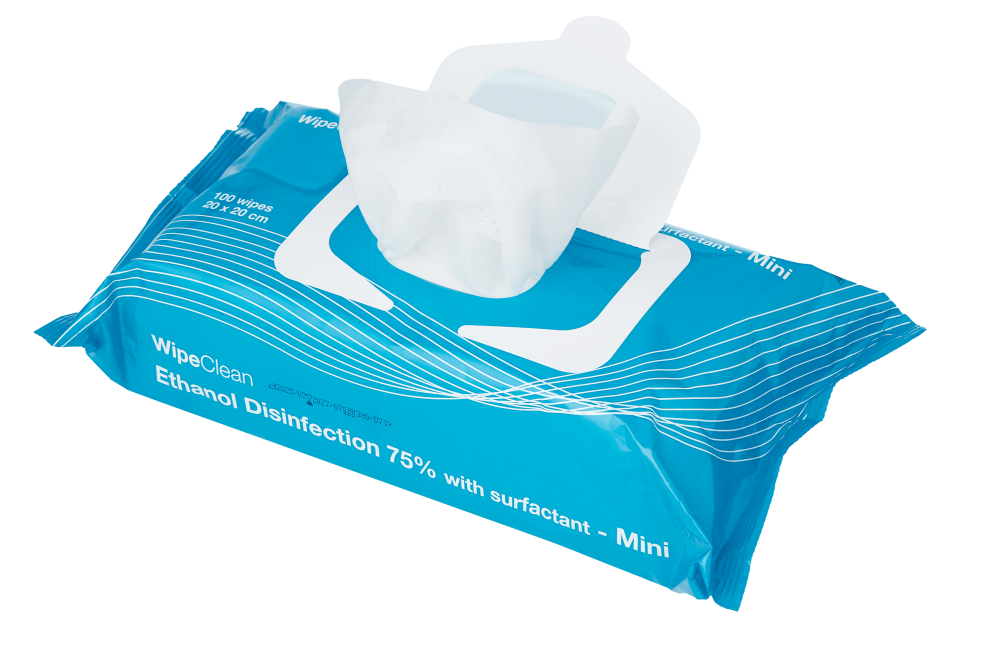 WipeClean Ethanol and Surfactant Mini Engångsdukar