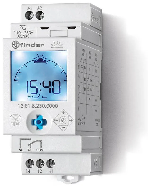 Finder 128182300000 Kopplingsur 16A, 230V (AC), 1-vxl