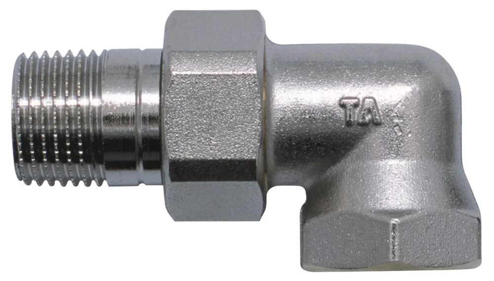 TA 50014110 Radiatorkoppling vinkel, förnicklad G10 - Bild 2