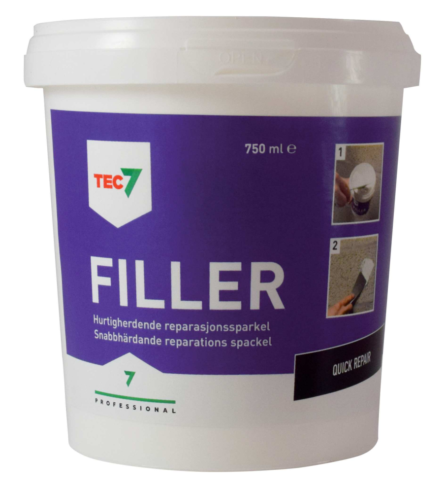 SNABBSPACKEL TEC7 FILLER VIT 750ML