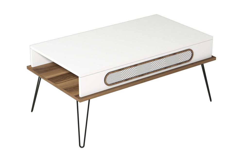 Ekolane Soffbord 105 cm med Förvaring Hylla